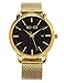 SO&CO New York Men's 5207.5 Madison Quartz Date Gold Tone Stainless Steel Mesh Bracelet Watch