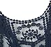 Zacoo Women's Vintage Crochet Lace Tank Top One Size Color light blue