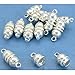 12 Silver Plated Magnetic Bead Clasps Jewelry 16.5mm