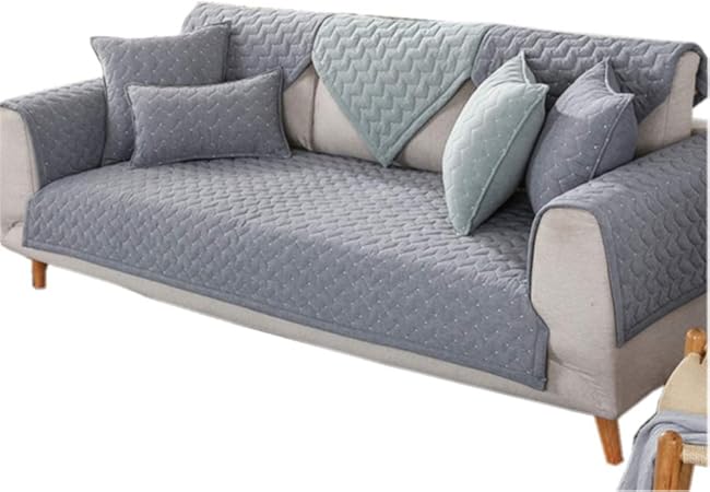 Thicken Backrest And Armrest For Quilted Furniture Protector For Sofa Loveseat Recliner Chair Seasons Cotton Sectional Solid Color Couch Slipcover Pet For Pet Dog Gray Backing Or Armrest 35x35inch Amazon Co Uk Kitchen Home