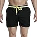 DESMIIT Men's Pockets Short Swim Trunks Beach Shorts with Mesh Lining