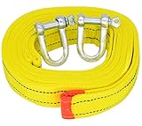 Car Tow Rope Straps with Hooks Reflective-- 5 Tons 11000LBS -16.4ft 5M with Vehicle High Strength Emergency Towing Rope Cable Cord Heavy Duty Recovery Securing Accessories for Cars Trucks