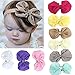 Nurbo 9PCS Babys Girls Chiffon Flower Elastic Headband Photography Hair Bands