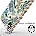 MOSNOVO Case for iPhone Xs/iPhone X, Tropical Palm Tree Leaves Clear Design Printed Transparent Plastic Hard Back Phone Case with Soft TPU Bumper Protective Cover for Apple iPhone X/iPhone Xs