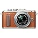 OM SYSTEM OLYMPUS PEN E-PL8 Brown Body with 14-42mm IIR Silver Lens