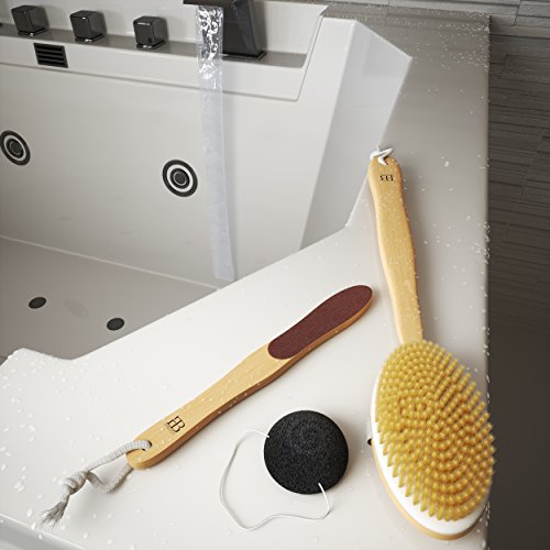 Dry-Body-Brush-Set-by-Embody-Body-Brushing-Promotes-Lymphatic-Drainage-And-Cellulite-Reduction-Charcoal-Konjac-Sponge-For-Deep-Facial-Cleanse-Foot-File-For-Callous-Removal-And-Exfoliation