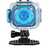 GAKOV Kids Camera, GACD WiFi 128P 2MP Underwater Kids Camera 2m Waterproof Sports Camera for Kids, Blue 1