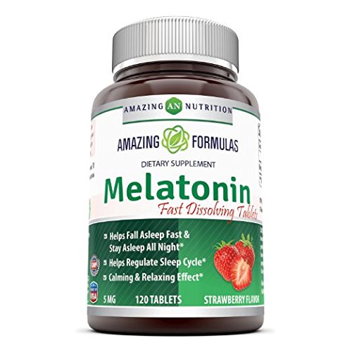 Amazing Nutrition Melatonin – 5 Mg Tablets - Best Choice Of Natural Sleep Aid Supplement – Promotes Calming And Relaxing Effect - 120 Tablets Per Bottle- Suitable For Vegetarians- Strawberry Flavor!! Amazing Nutrition Melatonin – 5 Mg Tablets - Best Choice Of Natural Sleep Aid Supplement – Promotes Calming And Relaxing Effect - 120 Tablets Per Bottle- Suitable For Vegetarians- Strawberry Flavor!!