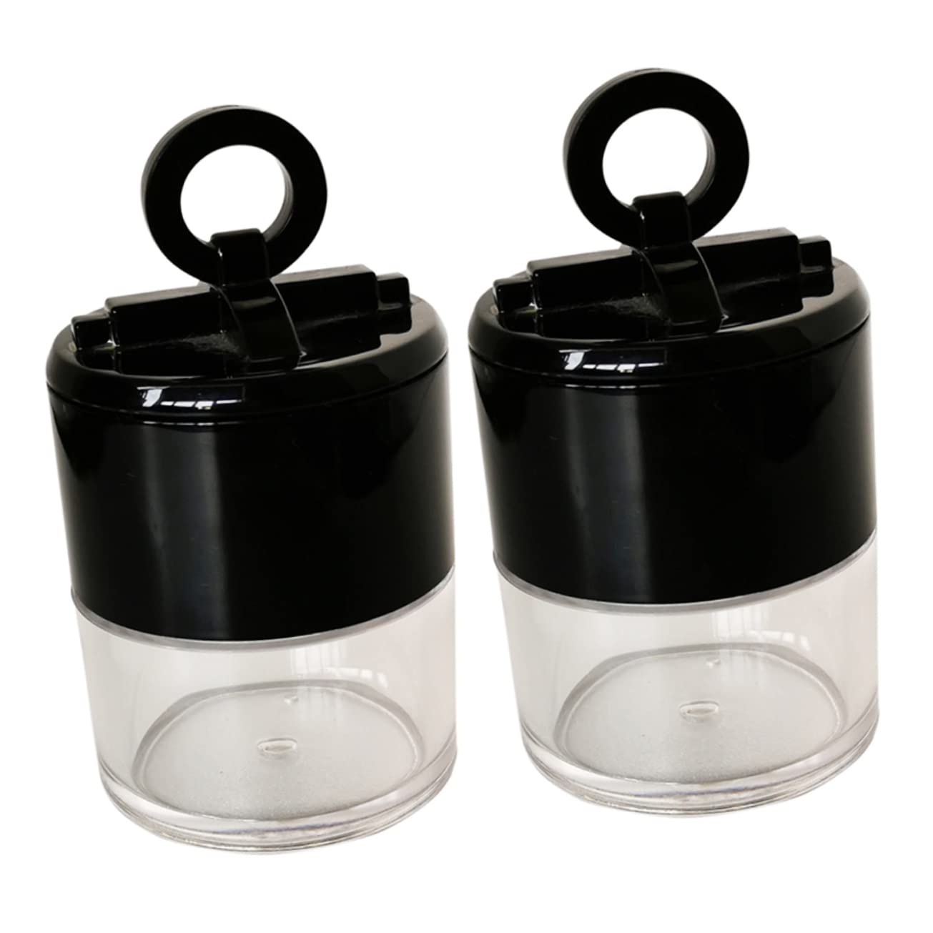 POPETPOP 2pcs Box Powder Box Travel Dispenser Double Loose Powder Compact Case Refillable Powder Brush Powder Face Powder Puff Refillable Loose Powder Container Flocked Cotton Sponge Mini