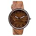 Sannysis Style Wood Grain PU Leather Quartz Watch Women Men Watch