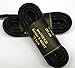 2 pair pack round Black w/Black proTOUGH Heavy Duty 6mm thick 3/16 Kevlar Reinforced boot laces shoelaces