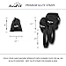 AbraFit Premium Ankle Straps - for Cable Machines, Ab, Leg & Glute Exercises, Improved Wider and Longer, Durable &Lightweight, Free Carry Bag Included (Black,Pair)