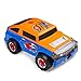 Virhuck 2 In 1 Take Apart Toy Racing Car Kits for kids - Build Your Own Toy Truck Playset with 36 Parts, Two Color Shell, Realistic Engine Sounds & Drill, Orange and Blue