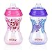 Nuby 2-Pack Designer Series No-Spill Clik-It Cups with Spout, 10 Ounce, Colors May Vary