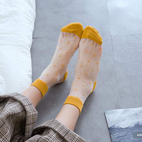 image for YuhooSUN Socks Women's Socks Casual Summer Fashion Transparent Silk Do