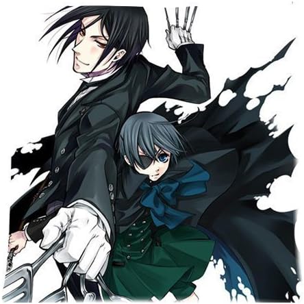 Anime Ciel And Sebastain Black Butler Pillowcases Custom Pillow Case Cushion Cover 18 X 18 Inch Two Sides