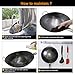 Ieoke Wok Pan, Chinese Pan Iron Wok Traditional Hand Hammered Uncoated Carbon Steel Cookware with Wooden Helper, 14.4 inch Round Bottom