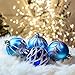 Valery Madelyn 30ct 60mm Winter Wishes Silver Blue Shatterproof Christmas Ball Ornaments Decoration for Christmas Tree
