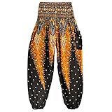 Vicbovo Men Women Unisex Yoga Harem Pants Elastic