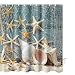 ABxinyoule Seashell Beach Shower Curtain Set Conch Starfish Shell Fabric Bathroom primary