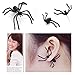 Malloom 1 Pair Trendy Black Spider Punk Unisex Funny Stud Earring Women Men J.