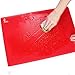 Super Kitchen Extra Large Multipurpose Silicone Nonstick Baking Mat, Pastry Mat, Heat Resistant Nonskid Table Mat, Countertop Protector, 23.4'' By 15.6'' (Red)