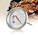 Aveloki Roasting Meat Thermometer T729E,Stainless Steel Classic Fry Meat Thermometer,Silver Easy-Read Face for BBQ Household