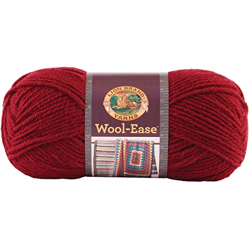 Lion Brand Yarn 620-138 Wool-Ease Yarn, Cranberry