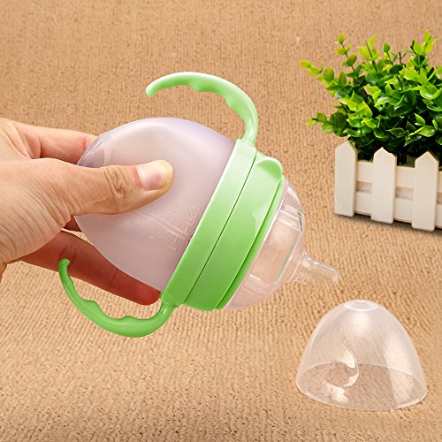 WORLD 9.99 MALL 120cc Portable Newborn Pet Hand Milk Nursing Feeding Bottle Set BPA Free Plastic Puppy Water Feeding Bottles|A for Your Lovely Pet (Green)