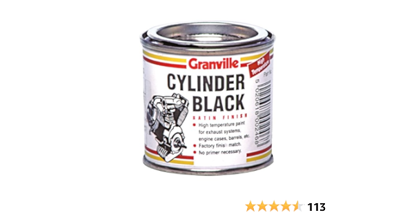 Granville satén Pintura Cilindro Negro Alta Temperatura - 250ml
