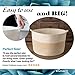 XXXLarge Cotton Rope Basket, Woven Tall White Decorative Baskets for Blanket Storage, Baby Nursery Hamper Bin, Toy Tote - Cute Round Basket and Towel Baskets with Handles 21.7