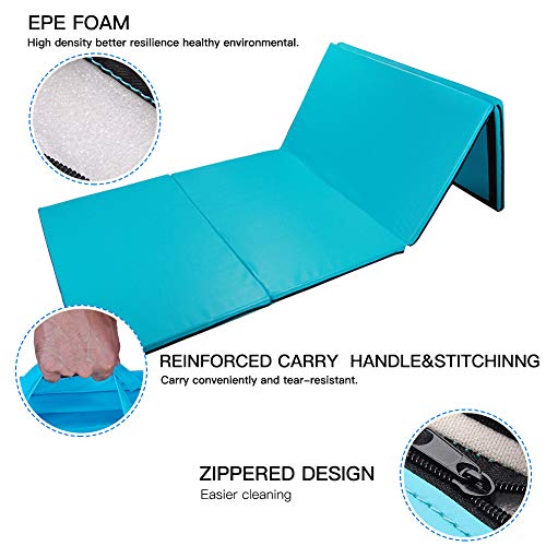 image for Polar Aurora 4'x8'x2 Multipe Colors Thick Folding Gymnastics Gym Exerc
