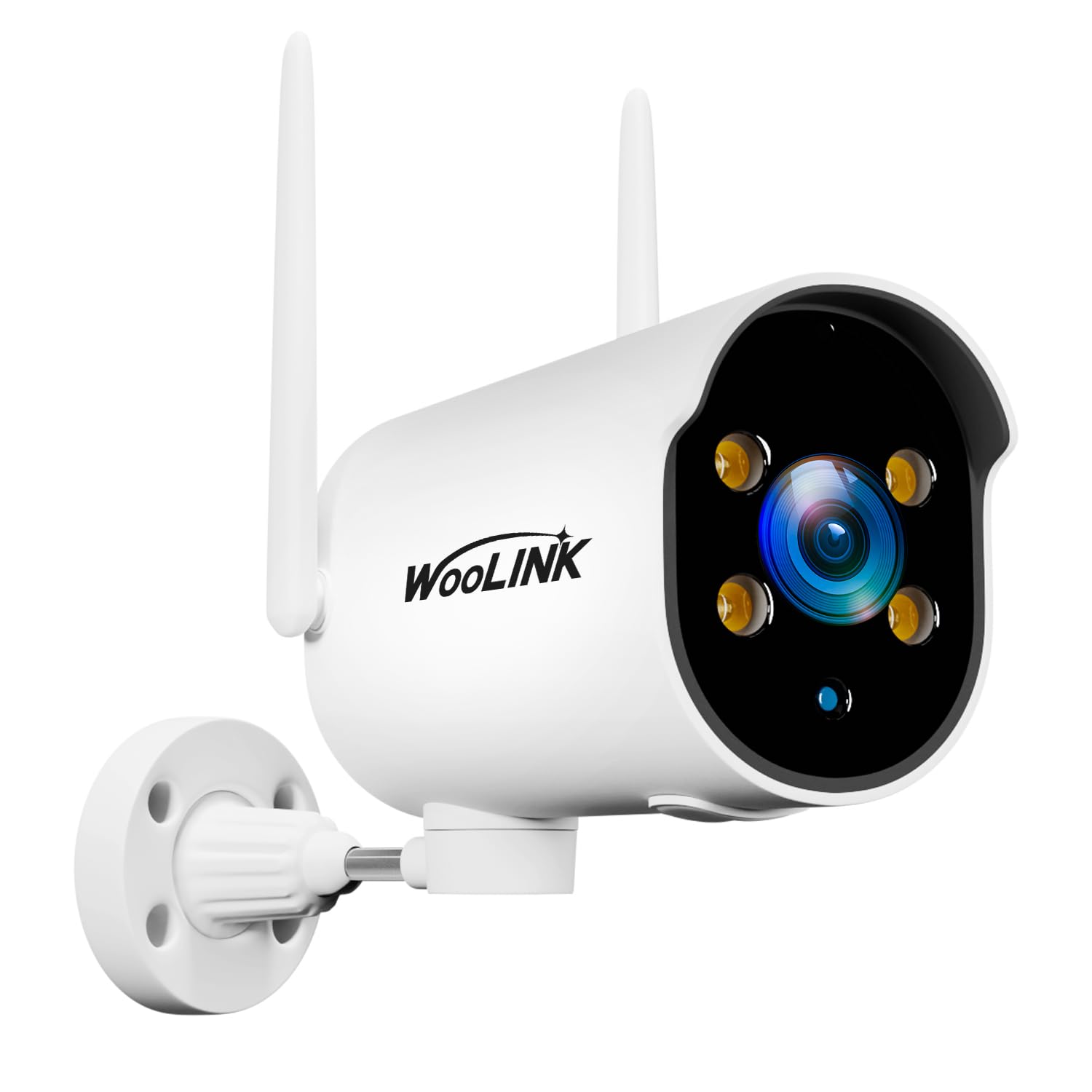 Photo 1 of WOOLINK 2K Security Camera Outdoor WiFi Security Cameras Pan Rotating 225° Full Color Night Vision, Two-Way Audio, 2.4Ghz WiFi, IP65 Waterproof, Motion Detection Alarm
