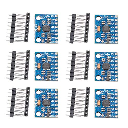 Qunqi 6Pcs GY-521 MPU-6050 3 Axis Analog Gyro Sensors + 3 Axis Accelerometer Module for Arduino - Thumbnail 7