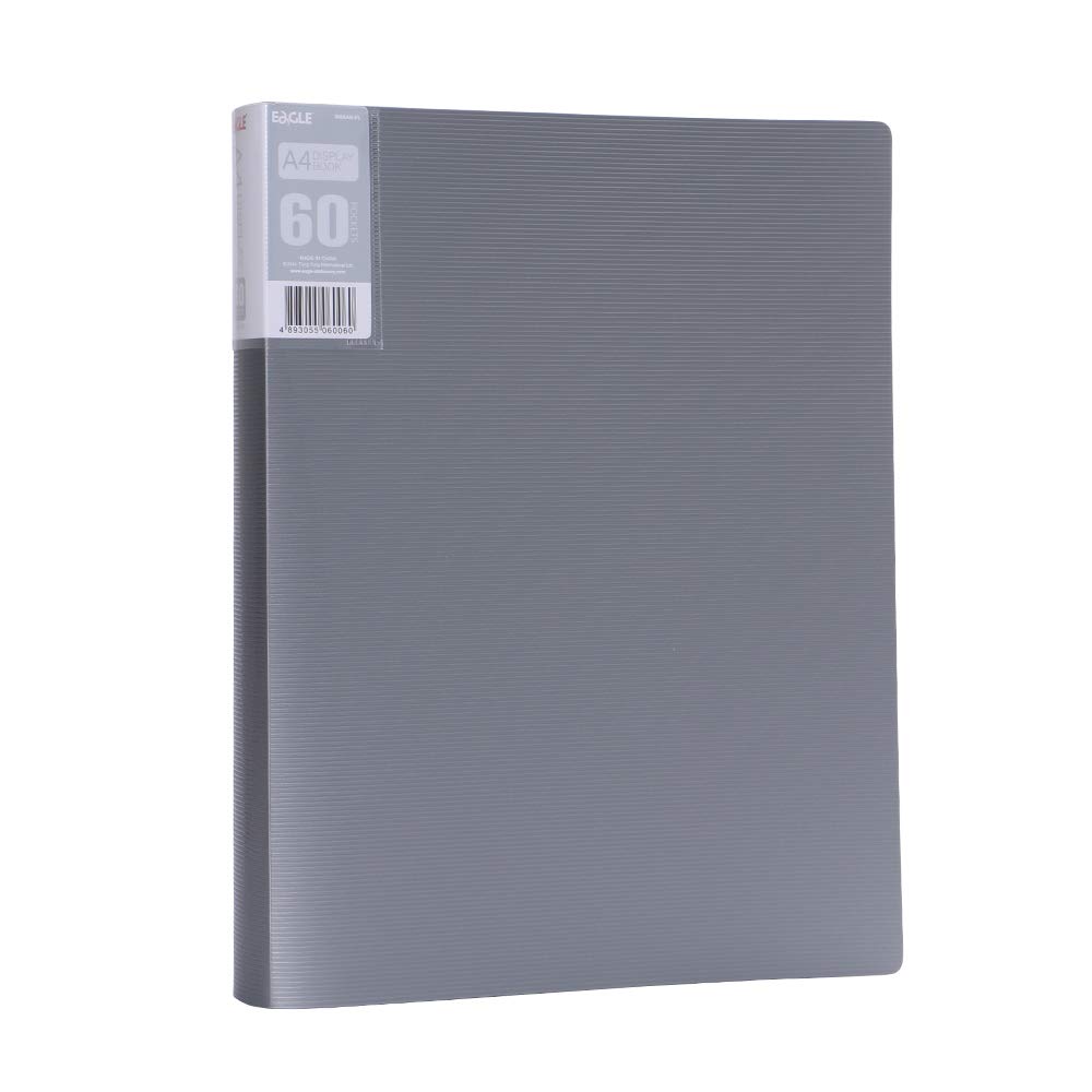 Eagle A4 Presentation Display Book 60 Clear Pockets (Grey)