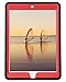 DOMAVER iPad 9.7 2018/2017 Case, Heavy Duty Shockproof Rugged Cover Three Layer Hard PC+Silicone Hybrid Impact Resistant Defender Full Body Protective Case for Apple iPad 9.7-inch 2017/2018-Black/Red