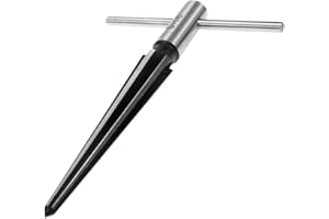 Xiaoyztan 3/16-5/8 Hand Held Guitar Tapered Reamer, 3.25-Degree 6-Flute Hole Drilling Tool for Pin Hole Drilling Chamfer Reaming Woodworker Cutting