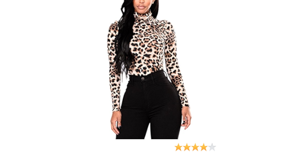 cheetah print high neck top
