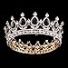 Ulike2 King/queen Crown Red Ruby Stone Sapphire Tiaras Gold/silver Plated Hair Jewelry (6#)