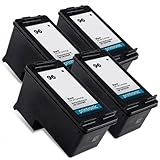 Printronic Remanufactured Ink Cartridge Replacement for HP 96 C8767WN (4 Black)