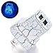Tenfly Glow in the Dark Dual USB Ports 3A 15W Intelligent Travel Power Charger Wall Charger Adapter with Light for iPhone/iPad/Samsung and More (USB Adapter)