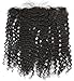 Brazilian Deep Wave Curly Full Lace Frontal Closure 13x4 with Baby Hair Brazilian Remy Human Hair Extensions Top Lace Front Closures Free Part 14 Inch Natural Color Bleached Knots