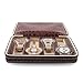 Amzdeal 8 Slots Watch Display Box, Zippered Luxury Leatherette Crocodile Pattern (Dark Red)