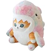 sunfedmiss 8inch Colorful Shark Cat Plush Toy | Kawaii Shark Cat Stuffed Animal, Soft Plush Pillow for Cuddling &amp; Room Decor, Birthday Gift for Kids