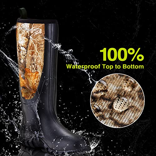 TideWe Rubber Boots for Men MultiSeason, Waterproof Rain Boots with