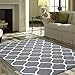 Maples Rugs Rebecca Contemporary Area Rugs for Living Room & Bedroom [Made in USA], 7 x 10, Grey/White