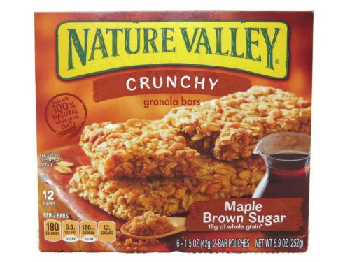 Nature Valley Crunchy Granola Bars, Maple Brown Sugar, 12-count Boxes (Pack of 2)