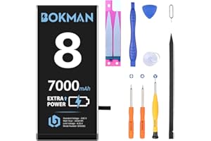 bokman for iPhone 8 Battery Replacement, High Capacity Li-ion Polymer Battery 7000mAh with All Tool Kits and Adhesive Strips