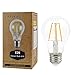La Farah A19 LED Filament Bulb 4W, Non-Dimmable,40 Watt Incandescent Bulb Equivalent, 420 lumen, 2700K Warm White,E26 LED Edison Bulb Clear, 120v, ETL Listed -Pack of 6