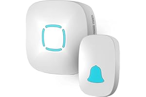 Doorbell, Lovin Product Waterproof Wireless Doorbell Chime Kit with 36 Chimes, Adjustable Volume; 1000feet Operating, with Sound LED Flash Door Bell for Home (1 Receiver x 1 Push Button)